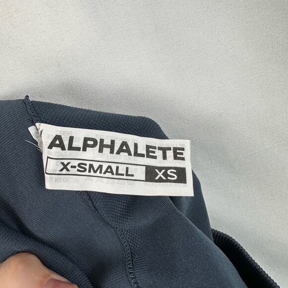 Alphalete Seamless Scrunch Amplify Navy Blue Leggings Womens Size XS Workout - Picture 13 of 15